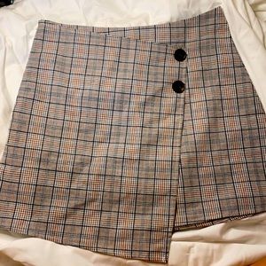 🍂cute plaid mini skirt